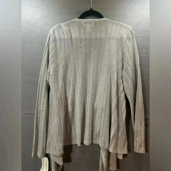 SPIEGEL Silver Cardigan Shawl  Sweater. Sz: L - Picture 5 of 5